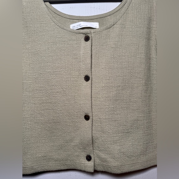 Oak + Fort Button Front Tank - S - Sage - Picture 3 of 5